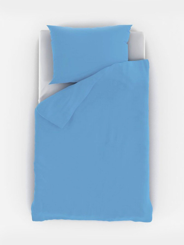 Kvalitex Jednobarevné bavlněné povlečení 140x200, 70x90cm modré