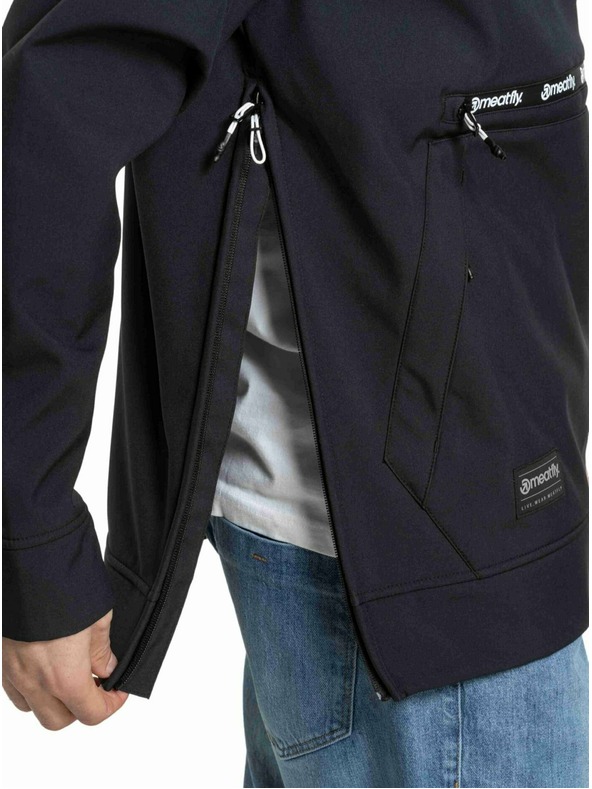 Meatfly Meatfly pánská softshell bunda Jax Black / White |