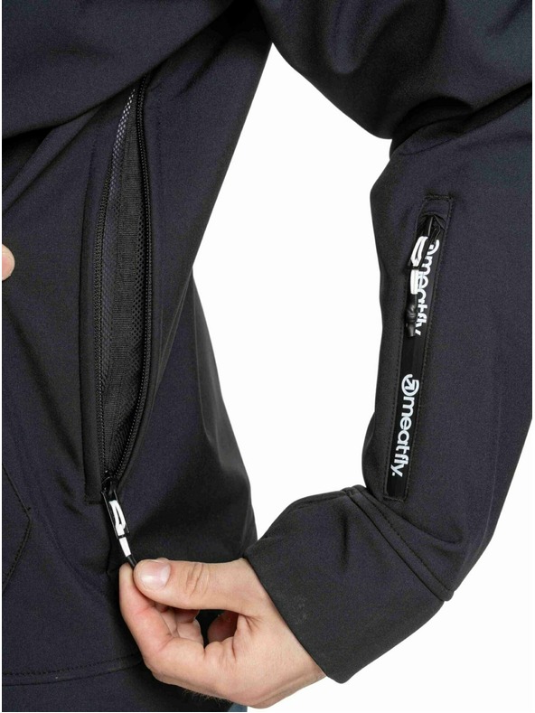 Meatfly Meatfly pánská softshell bunda Jax Black / White |