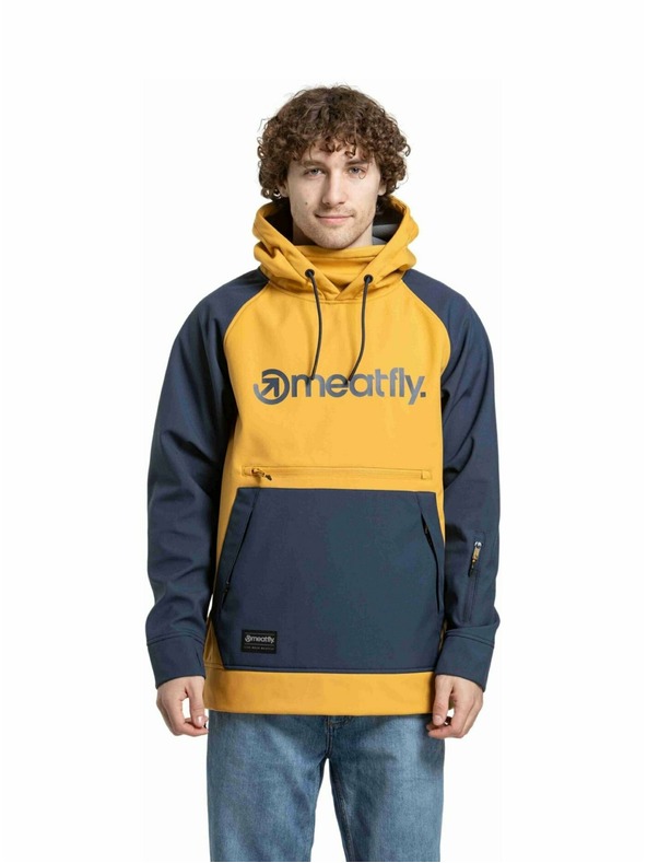 Meatfly Meatfly pánská softshell bunda Jax Saphire Blue / Camel |