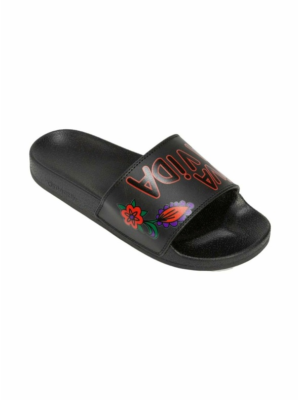 Meatfly Meatfly dámské pantofle X Hudson Pura Vida Viva La Vida Black