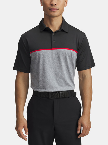 Under Armour Pánské tričko Under Armour UA Plyoff 3.0 Stripe Polo LB-BLK