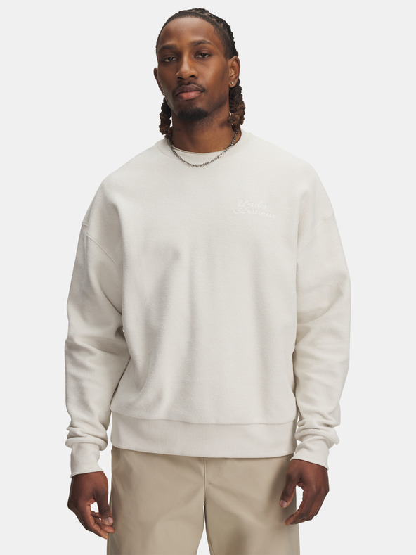 Under Armour Pánská mikina Under Armour UA Icon Rev Terry Crew-WHT