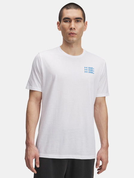 Under Armour Pánské tričko Under Armour UA TRIPLE STACK LC LOGO SS-WHT