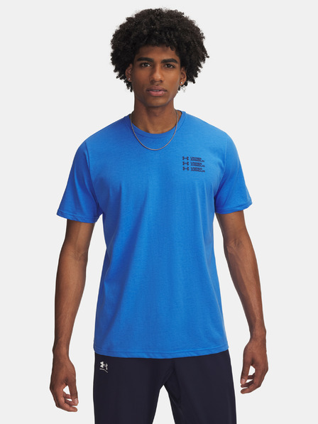 Under Armour Pánské tričko Under Armour UA TRIPLE STACK LC LOGO SS-BLU