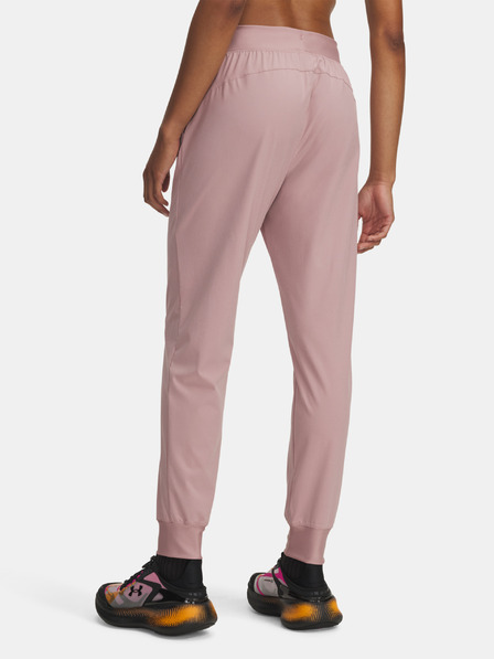 Under Armour Dámské sportovní kalhoty Under Armour UA Rival Hi Rise Woven Pant-PNK