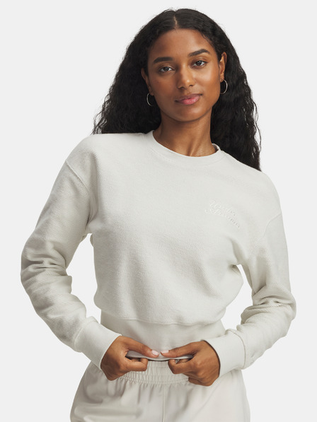 Under Armour Dámská mikina Under Armour Icon Terry Varsity Crew-WHT
