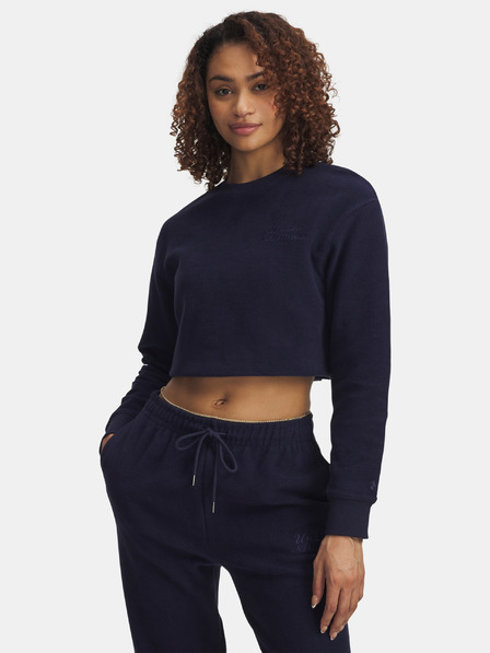 Under Armour Dámská mikina Under Armour Icon Terry Varsity Crew-BLU