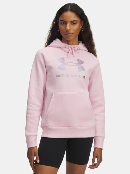 Under Armour Dámská mikina Under Armour UA Rival Flc Shimmer Hdy-PNK