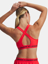 Under Armour Dámská podprsenka Under Armour Crossback Mid Bra-RED