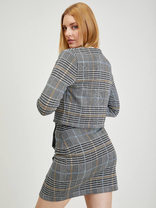 Orsay Šedé dámské kárované sako ORSAY