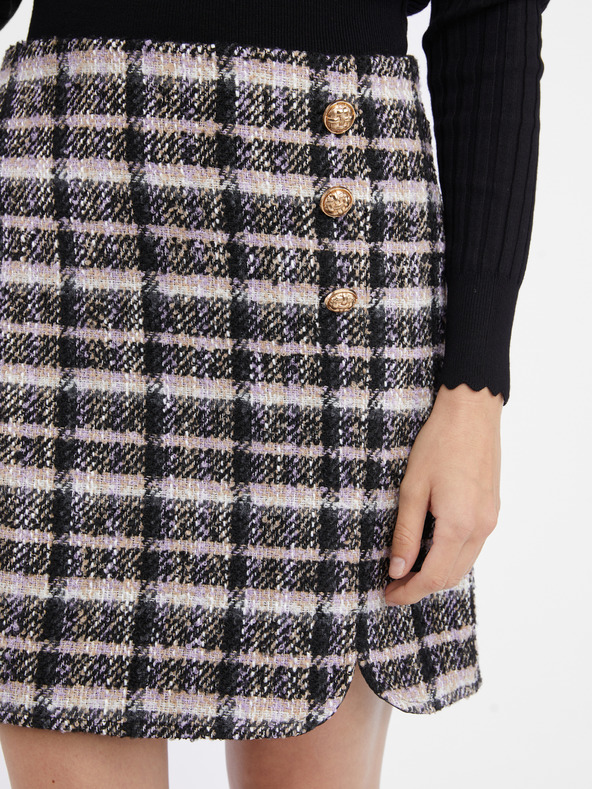 Orsay Černá dámská kostkovaná sukně ORSAY