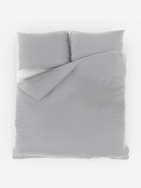 Kvalitex Francouzské mušelínové povlečení 220x200, 70x90cm světle šedé Kvalitex