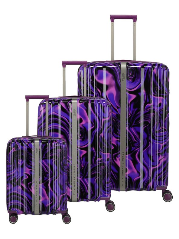 Travelite Sada cestovních kufrů Travelite Lascana Edition S,M,L Purple Swirl