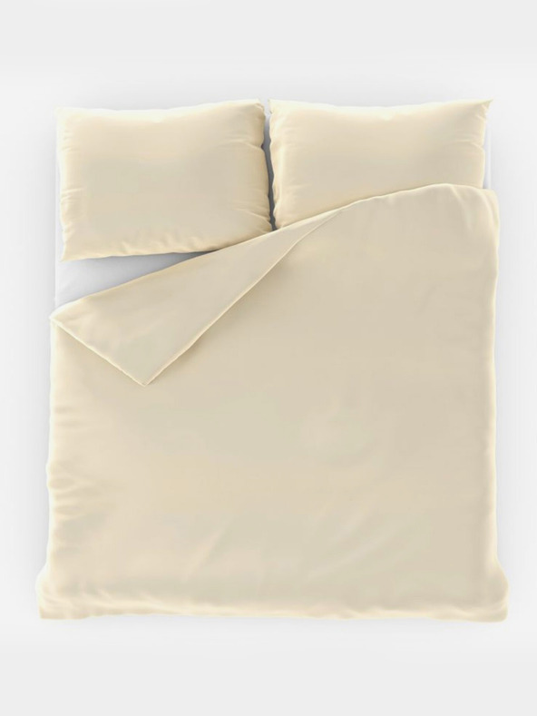 Kvalitex Saténové prodloužené povlečení LUXURY COLLECTION 140x220, 70x90cm smetanové