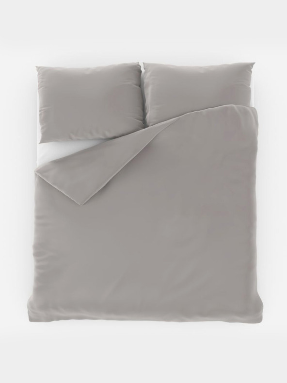 Kvalitex Saténové francouzské prodloužené povlečení LUXURY COLLECTION 1+2, 240x220, 70x90cm světle šedé