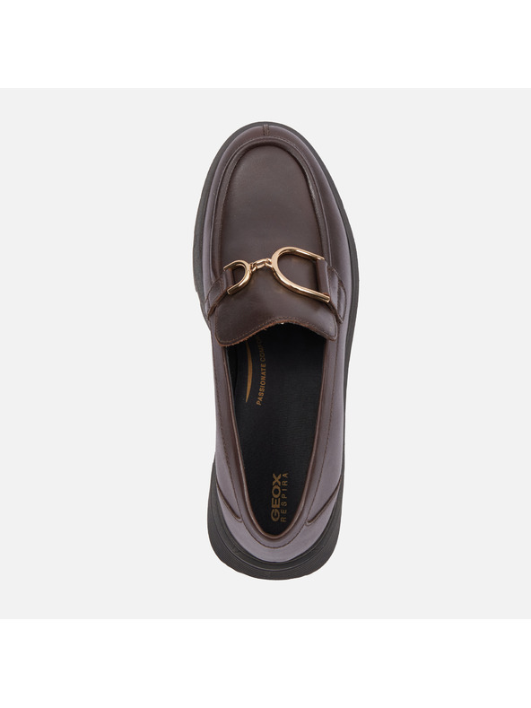 Geox Hnědé dámské mokasíny Geox Vilde
