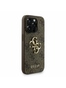 Guess Guess PU 4G Metal Logo Strap Zadní Kryt pro iPhone 15 Pro Max Brown