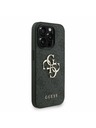 Guess Guess PU 4G Metal Logo Strap Zadní Kryt pro iPhone 15 Pro Black