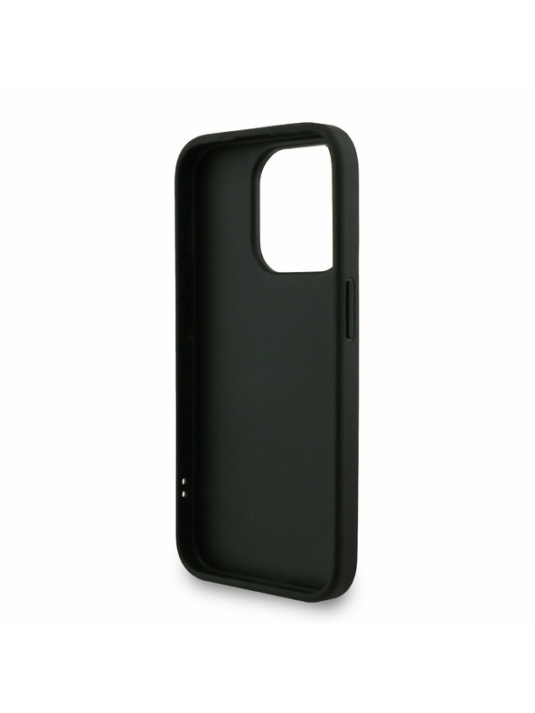 Guess Guess PU 4G Metal Logo Strap Zadní Kryt pro iPhone 15 Pro Black