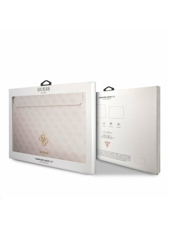 Guess Guess PU 4G Metal Logo Computer Sleeve 13" Pink