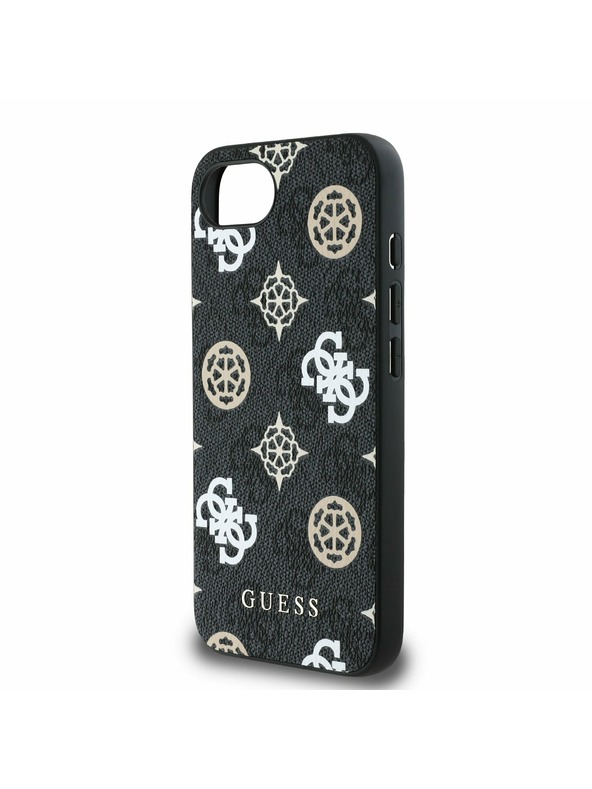 Guess Guess PU 4G Peony MagSafe Zadní Kryt pro iPhone 16e Black