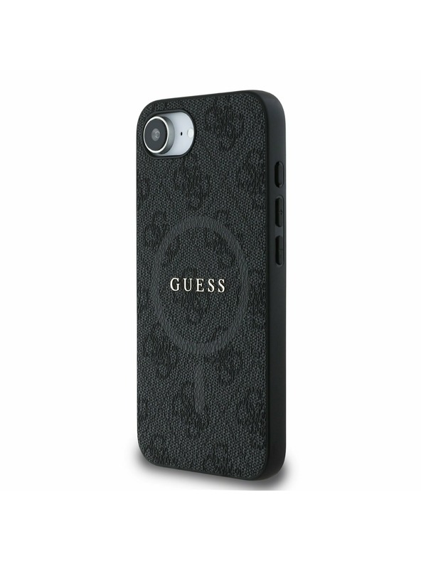 Guess Guess PU Leather 4G Colored Ring MagSafe Zadní Kryt pro iPhone 16e Black