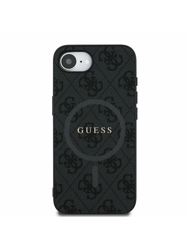 Guess Guess PU Leather 4G Colored Ring MagSafe Zadní Kryt pro iPhone 16e Black