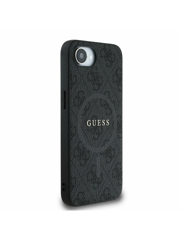 Guess Guess PU Leather 4G Colored Ring MagSafe Zadní Kryt pro iPhone 16e Black