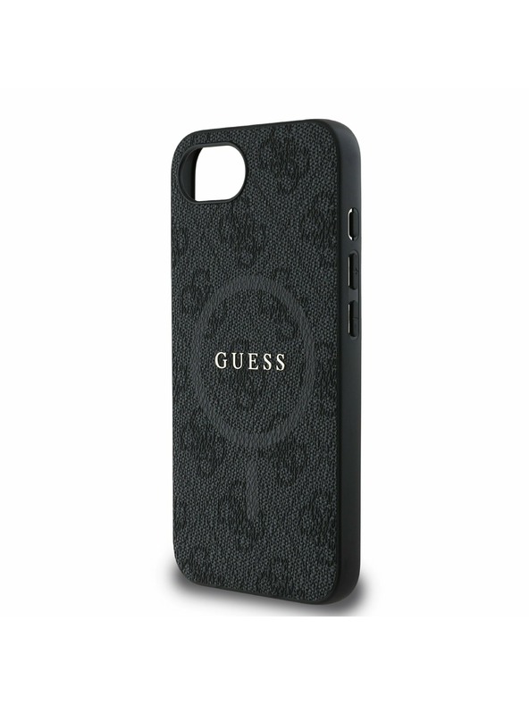 Guess Guess PU Leather 4G Colored Ring MagSafe Zadní Kryt pro iPhone 16e Black