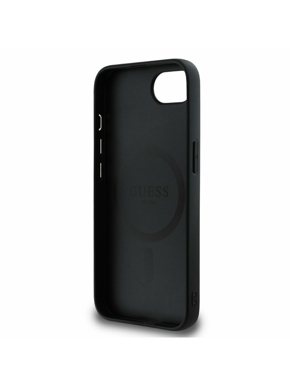 Guess Guess PU Leather 4G Colored Ring MagSafe Zadní Kryt pro iPhone 16e Black