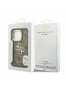Guess Guess PU 4G Metal Logo Stand Camera Frame Zadní Kryt pro iPhone 16 Pro Brown