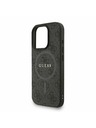 Guess Guess PU Leather 4G Colored Ring Strap MagSafe Zadní Kryt pro iPhone 16 Pro Max Black