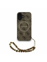 Guess Guess PU Leather 4G Colored Ring Strap MagSafe Zadní Kryt pro iPhone 16 Brown
