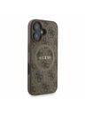 Guess Guess PU Leather 4G Colored Ring Strap MagSafe Zadní Kryt pro iPhone 16 Brown