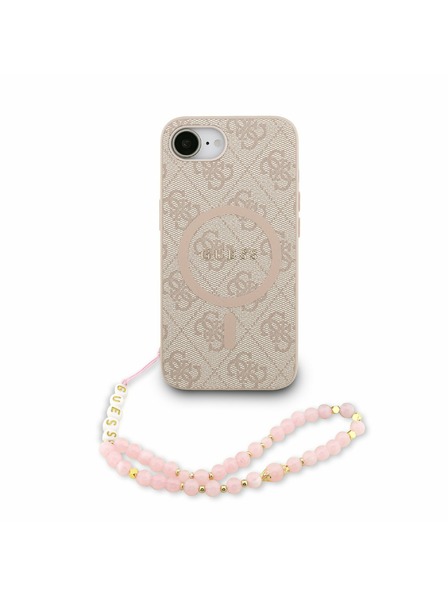 Guess Guess PU Leather 4G Colored Ring Strap MagSafe Zadní Kryt pro iPhone 16e Pink