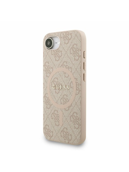 Guess Guess PU Leather 4G Colored Ring Strap MagSafe Zadní Kryt pro iPhone 16e Pink