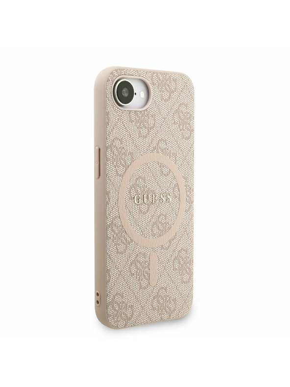 Guess Guess PU Leather 4G Colored Ring Strap MagSafe Zadní Kryt pro iPhone 16e Pink