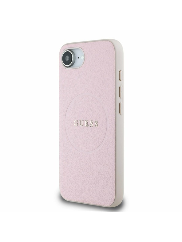 Guess Guess PU Grained Classic Logo MagSafe Zadní Kryt pro iPhone 16e Pink