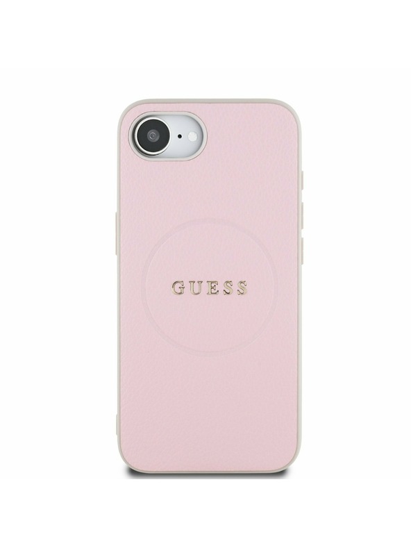 Guess Guess PU Grained Classic Logo MagSafe Zadní Kryt pro iPhone 16e Pink