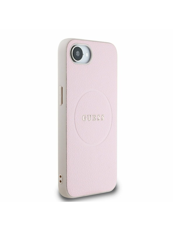 Guess Guess PU Grained Classic Logo MagSafe Zadní Kryt pro iPhone 16e Pink