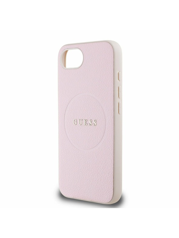 Guess Guess PU Grained Classic Logo MagSafe Zadní Kryt pro iPhone 16e Pink