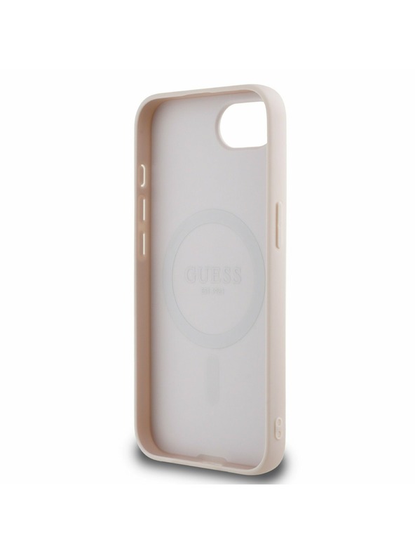Guess Guess PU Grained Classic Logo MagSafe Zadní Kryt pro iPhone 16e Pink