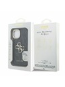 Guess Guess PU 4G Metal Logo Stand Camera Frame Zadní Kryt pro iPhone 15 Black