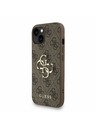 Guess Guess PU 4G Metal Logo Strap Zadní Kryt pro iPhone 15 Brown