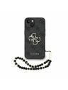 Guess Guess PU 4G Metal Logo Strap Zadní Kryt pro iPhone 15 Black