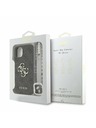 Guess Guess PU 4G Metal Logo Strap Zadní Kryt pro iPhone 15 Black