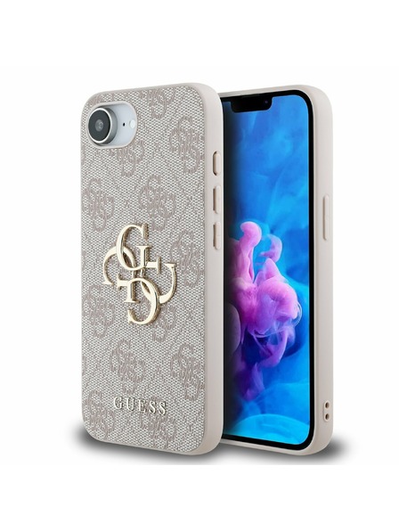 Guess Guess PU 4G Metal Logo Zadní Kryt pro iPhone 16e Pink