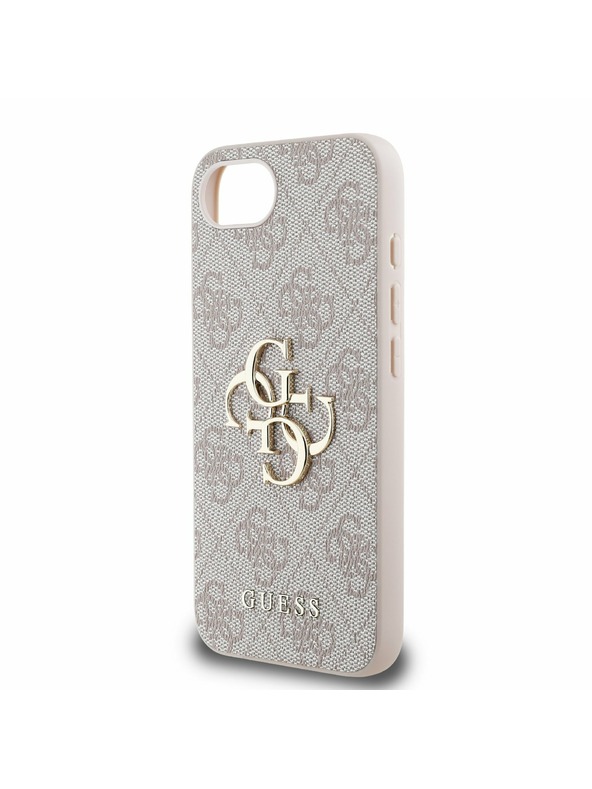 Guess Guess PU 4G Metal Logo Zadní Kryt pro iPhone 16e Pink