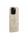 Guess Guess PU 4G Metal Logo Strap Zadní Kryt pro iPhone 15 Pro Pink
